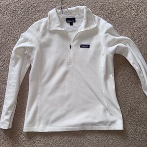 Patagonia Women's Cream Quarter-Zip Sweater